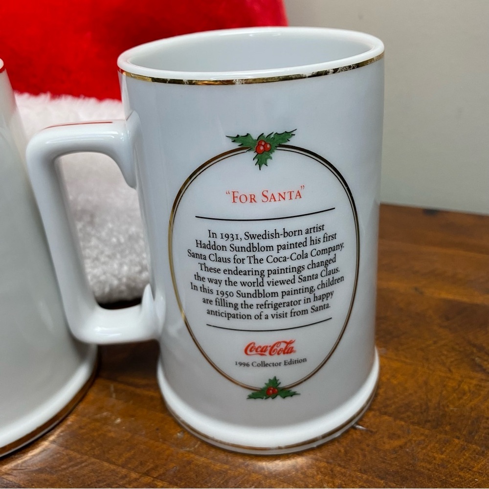 Coca-Cola Santa Mug Set of 2, Vintage - Picture 6 of 10